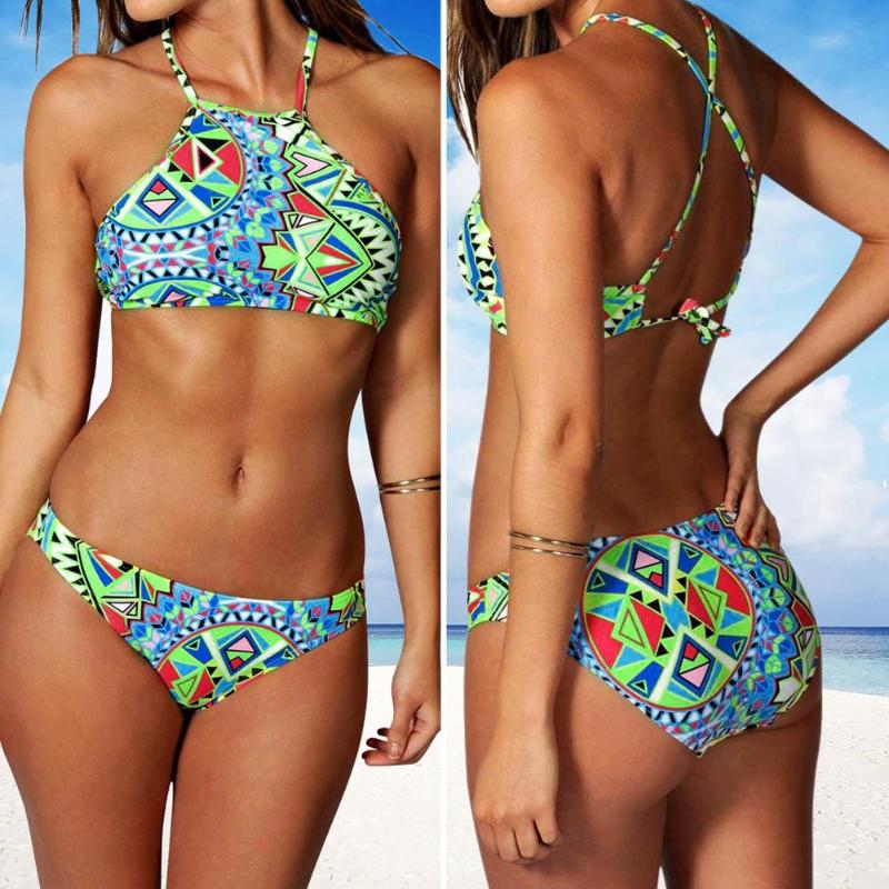 Plus Size Bikini Women Swimsuit Bandage Padded Bikini Push Up Bathing Suit Swimwear Female maillot de bain femme-ebowsos