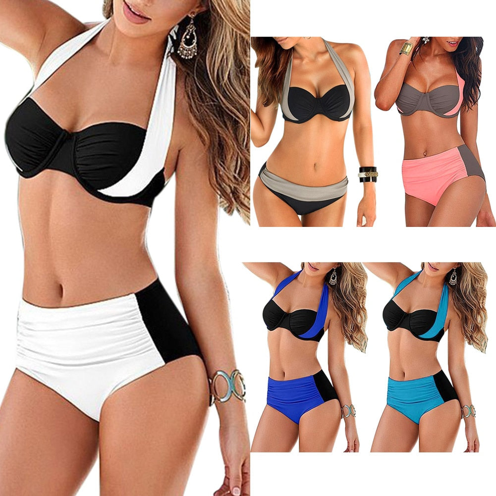 Plus Size Bikini Women Swimsuit Bikini Set Push-up Padded Bra Bathing Suit Swimwear Party Pool Beach Sunbathing Swim Set-ebowsos