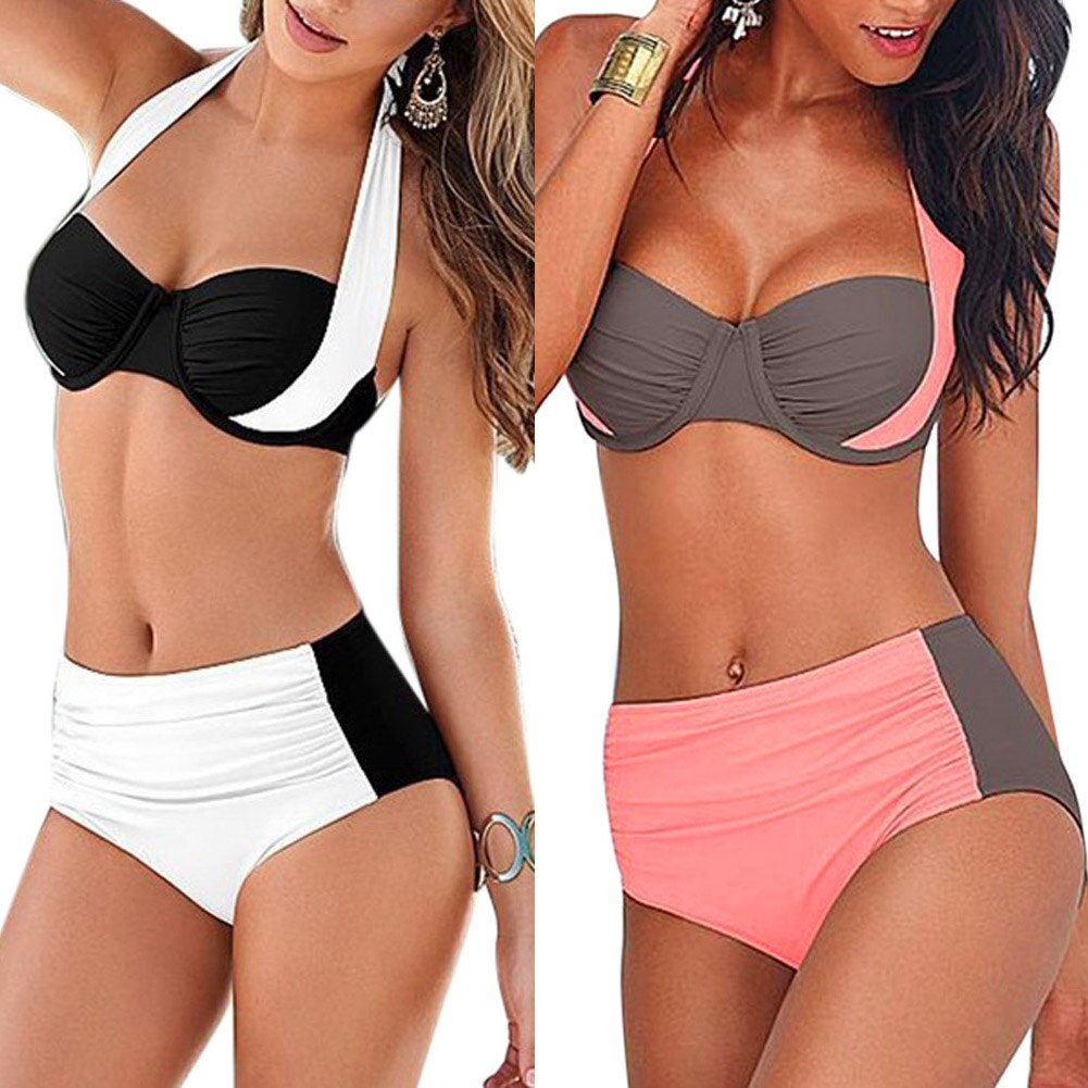 Plus Size Bikini Women Swimsuit Bikini Set Push-up Padded Bra Bathing Suit Swimwear Party Pool Beach Sunbathing Swim Set-ebowsos