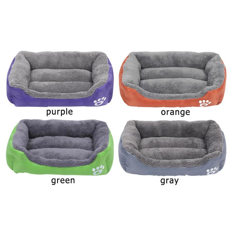 Polar Fleece Plush Dog Bed Mat Soft Kitten Puppy Waterproof Polar Fleece Nest Winter Pet Household Sleeping Supplies - ebowsos