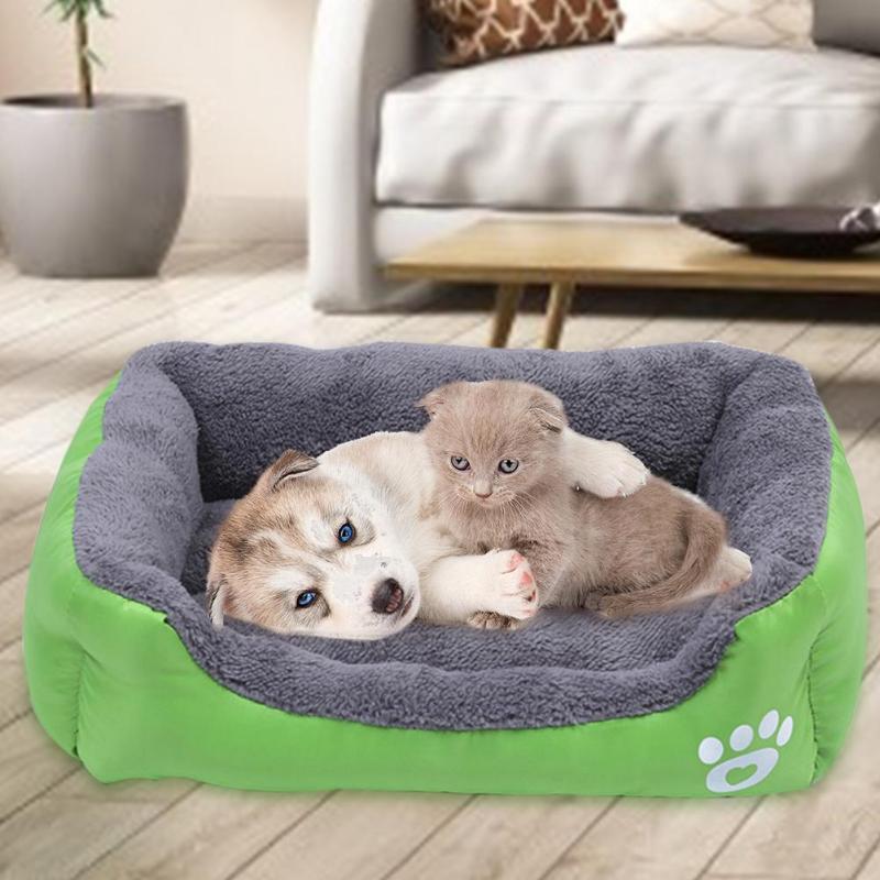 Polar Fleece Plush Dog Bed Mat Soft Kitten Puppy Waterproof Polar Fleece Nest Winter Pet Household Sleeping Supplies - ebowsos