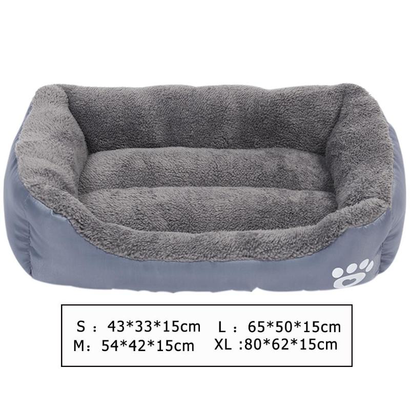 Polar Fleece Plush Dog Bed Mat Soft Kitten Puppy Waterproof Polar Fleece Nest Winter Pet Household Sleeping Supplies - ebowsos