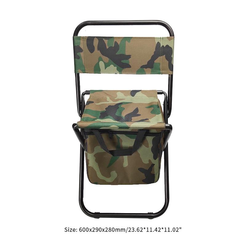 Portable Backpack Stool Folding Backrest Chair Environmental Protection and Durability with Bag Camo for Outdoor Fishing-ebowsos