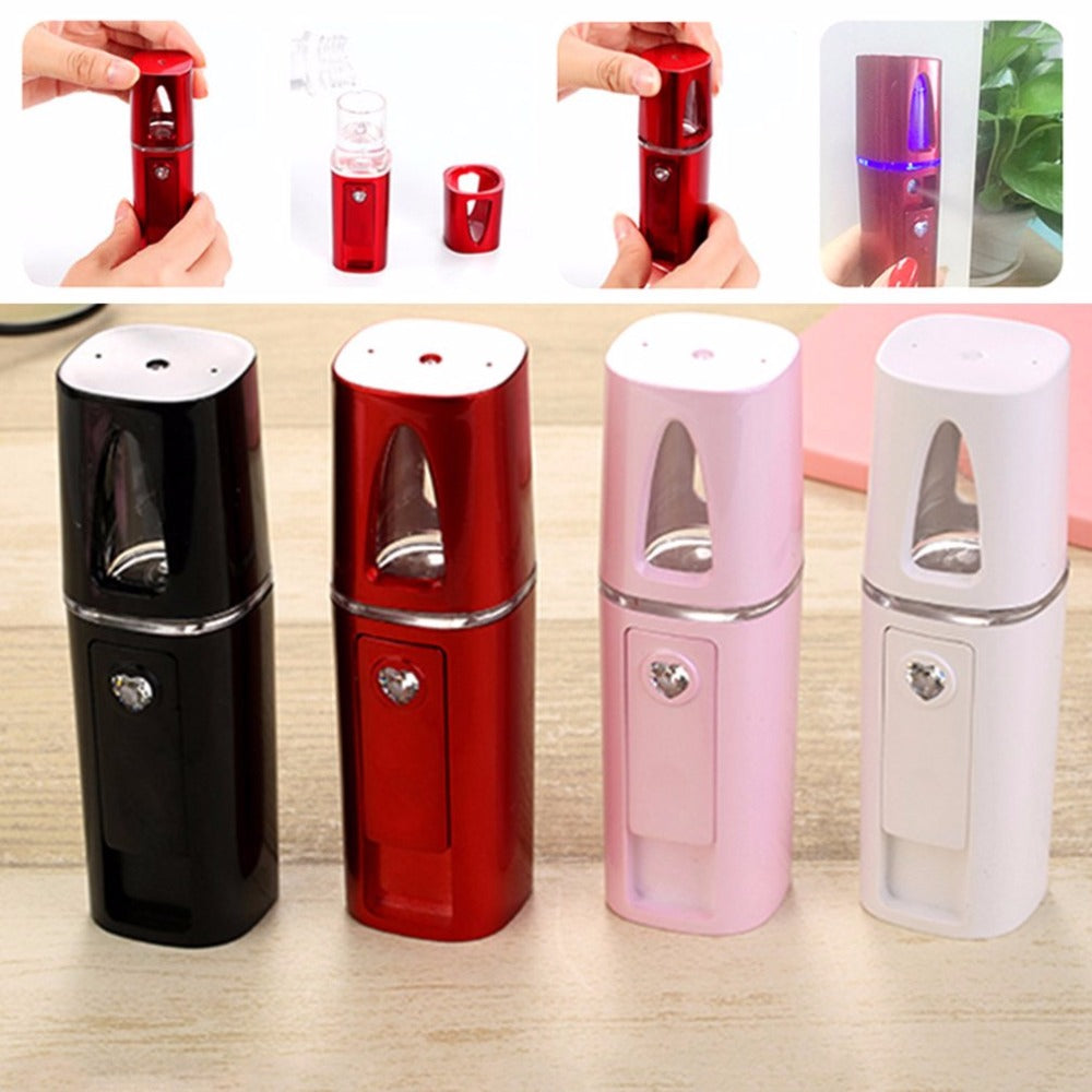 Portable Compact USB Nano Spray Mist Body Facial Steamer Nebulizer Skin Care Beauty Moisturizing Hydrating Sprayer Humidifier - ebowsos