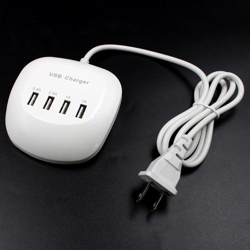 Portable Fast Charging Station 4 Port USB Charging Device 3.4A HUB Phone Desktop Charger Wall Adapter Splitter for EU US Pulg - ebowsos