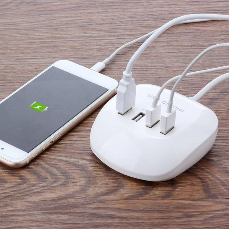 Portable Fast Charging Station 4 Port USB Charging Device 3.4A HUB Phone Desktop Charger Wall Adapter Splitter for EU US Pulg - ebowsos