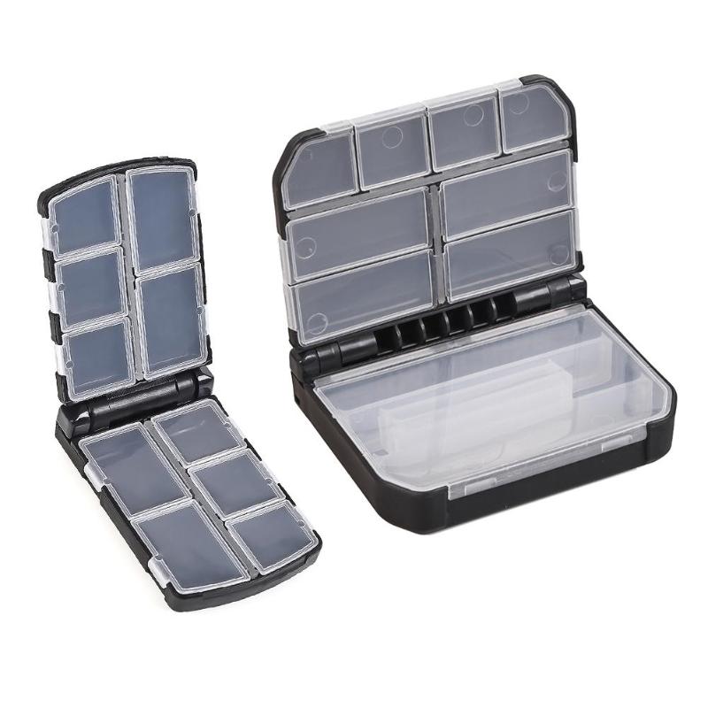 Portable Fishing Box Tool Double Layer Lure Fishing Box S/L Fly Fishing Tackle Boxes Pin Storage Box Case Container Organizer-ebowsos