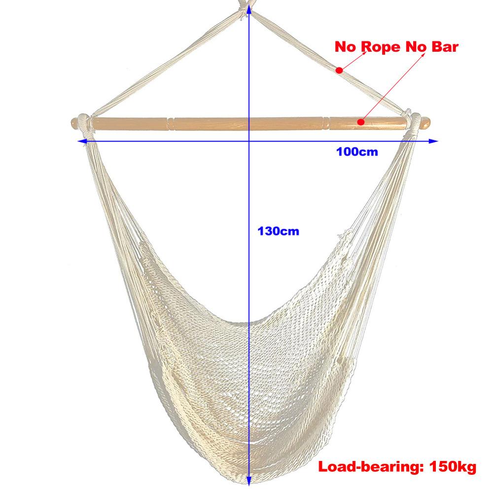 Portable Hammock Chair Wall Hang Swing Rope Outdoor Indoor Garden Kids Seat hanging chair-ebowsos