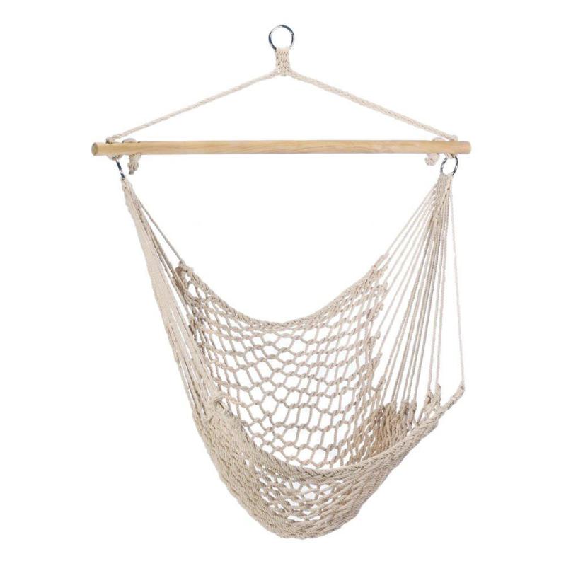 Portable Hammock Chair Wall Hang Swing Rope Outdoor Indoor Garden Kids Seat hanging chair-ebowsos