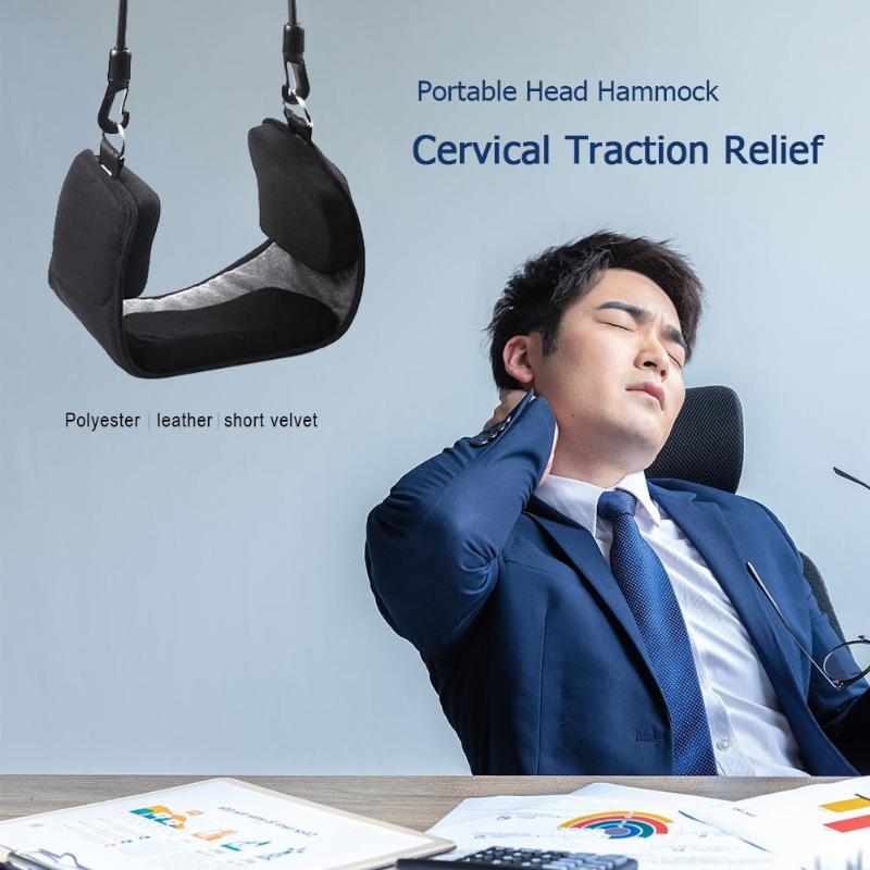 Portable Head Neck Traction Massage Anti Fatigue Neck Traction Massage Pain Relief Neck Cervical Stretcher Traction Device-ebowsos