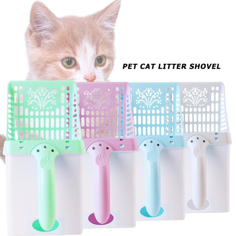 Portable Large Capacity Cat Litter Shovel Durable Material Pet Cleaning Tool Environmental Scoop Plastic Waste Cat Poop Supply - ebowsos