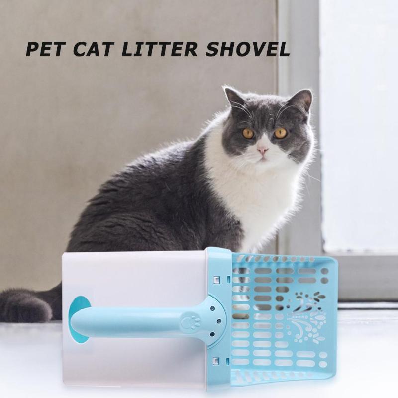 Portable Large Capacity Cat Litter Shovel Durable Material Pet Cleaning Tool Environmental Scoop Plastic Waste Cat Poop Supply - ebowsos