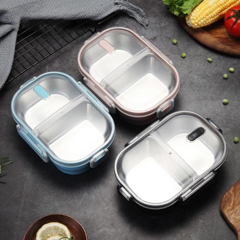 Portable Lunch Box For Kids School 304 Stainless Steel Lunch Box Kitchen Leak-proof Bento Food Container Food Box Dropshipping - ebowsos