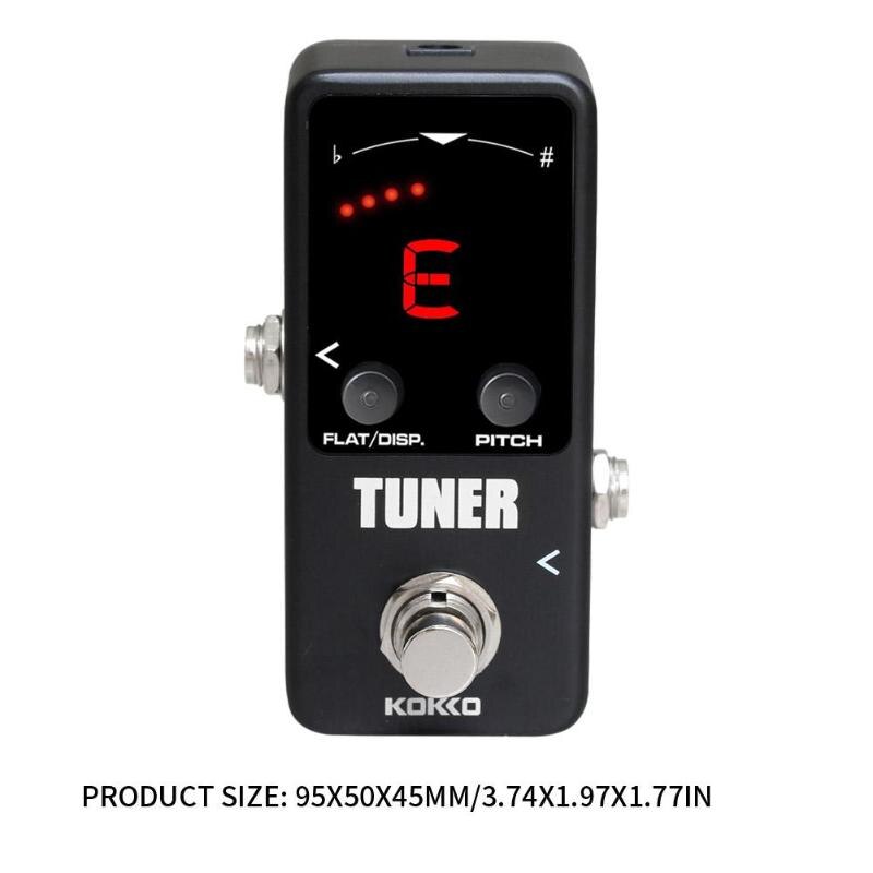 Portable Mini Pedal Bass Guitar Tuner Large LED Display Screen With Down-regulation Function High Precision LED Display Tuners-ebowsos