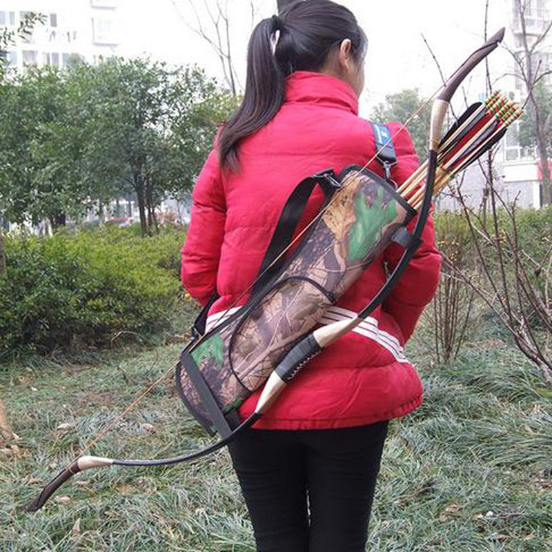 Portable Outdoor Hunt Back Arrow Quiver Archery Bow Arrow Holder Bag Durable Arrow Bow Waist Bag Target Hunting Accessory-ebowsos