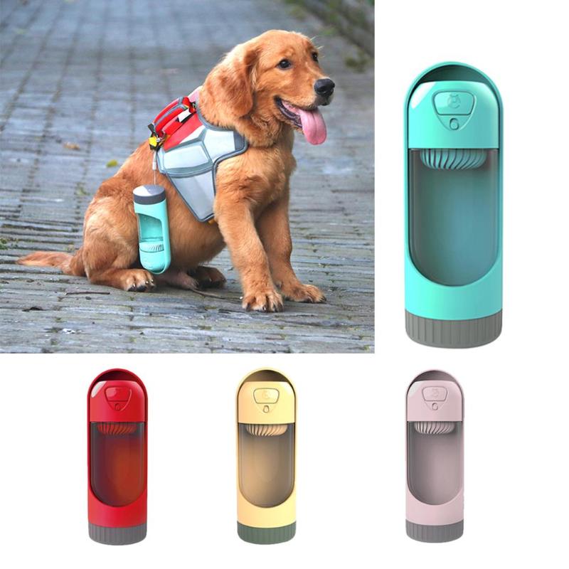 Portable Pet Dog Outdoor Travel Water Bottle Cup Feeder Drinking Fountain - ebowsos