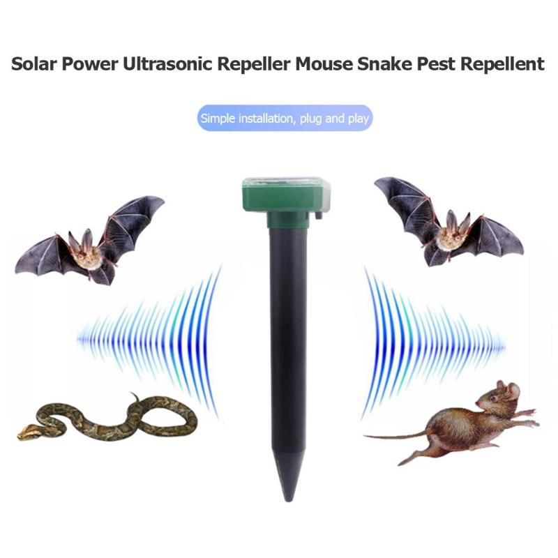 Portable Solar Power Ultrasonic Rodent Repellent New and High Quality Durable Snake Mosquito Repeller Keep Animal Pest Away - ebowsos