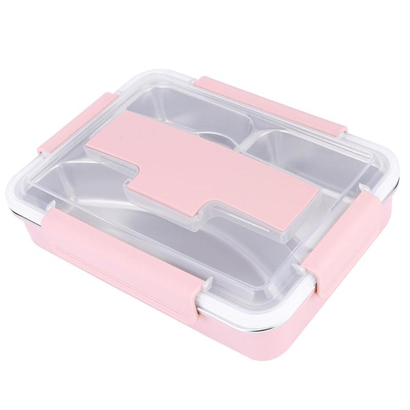 Portable Stainless Steel Bento Box Office School Food Container Lunch Case - ebowsos