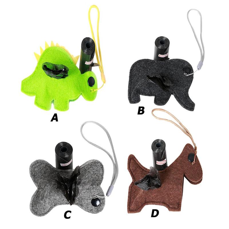 Practical Portable Security Non-toxic Degradable Pet Poop Garbage Bag Cute Animal Shape Hold Degradable Products Outdoor - ebowsos