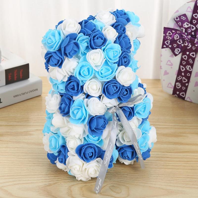 Preserved Eternal Flowers Lightweight and Delicate Environmental Durable Roses bears Foam Soap Flowers Wedding Birthday Gifts - ebowsos