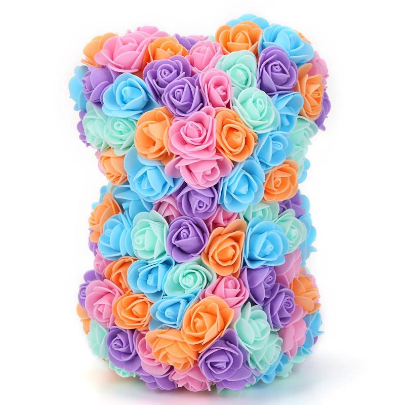 Preserved Eternal Flowers Lightweight and Delicate Environmental Durable Roses bears Foam Soap Flowers Wedding Birthday Gifts - ebowsos