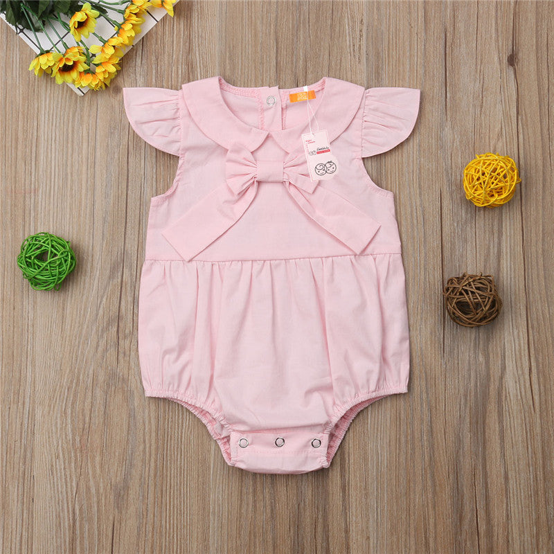 Pretty Infant Newborn Baby Girl Sleeveless Romper Jumpsuit Outfits Sunsuit Clothes - ebowsos