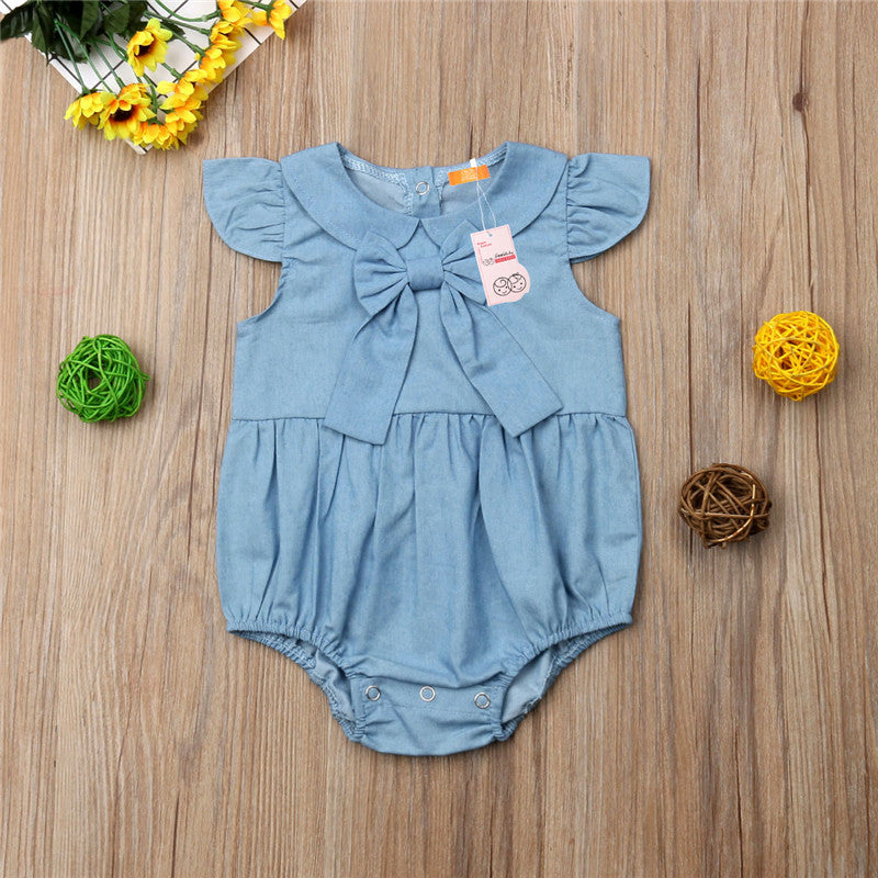 Pretty Infant Newborn Baby Girl Sleeveless Romper Jumpsuit Outfits Sunsuit Clothes - ebowsos