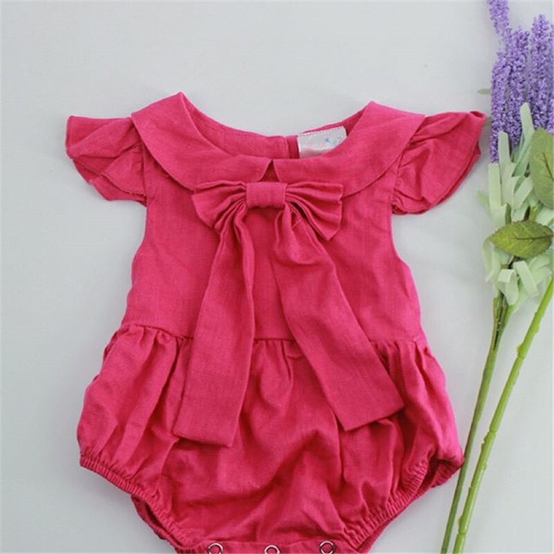 Pretty Infant Newborn Baby Girl Sleeveless Romper Jumpsuit Outfits Sunsuit Clothes - ebowsos