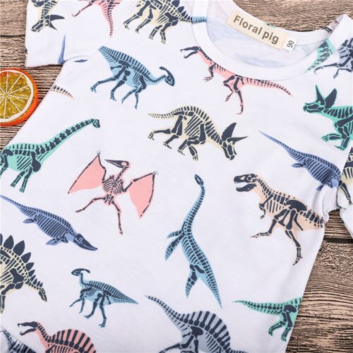 Princess Kid Summer Dress For Girls New Infant Baby Girl Dinosaur Printed Loose Dress Children Party Dresses - ebowsos