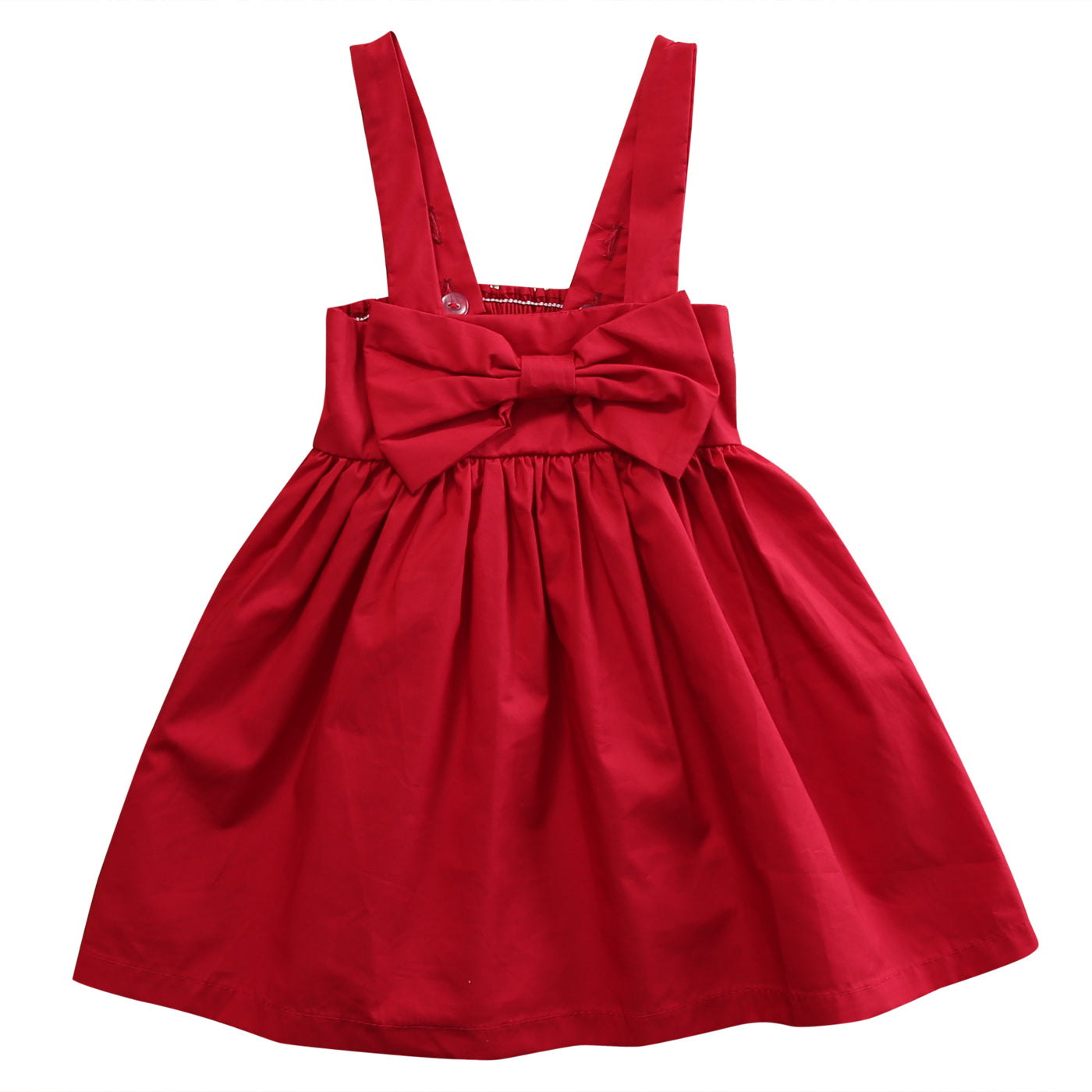 Princess Red Baby Dresses For GirlsToddler Kid Summer Sundress Bowknot Short Mini Bow Dress Outfit - ebowsos