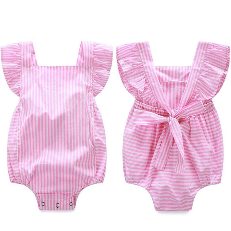 Princess Summer Children Clothing Cute Infant Baby Kids Girl Clothes Bow Bodysuit Jumpsuit Outfits Sunsuit - ebowsos