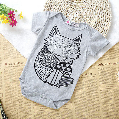 Printed new born baby girl clothing children toddlers rompers baby boy romper newborn baby clothes Cute Real Photo - ebowsos