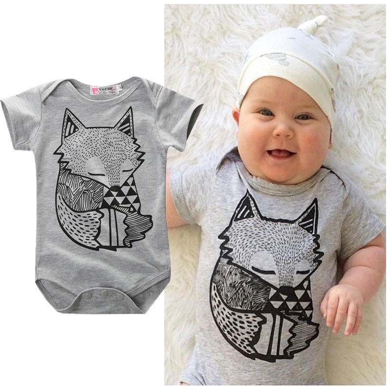 Printed new born baby girl clothing children toddlers rompers baby boy romper newborn baby clothes Cute Real Photo - ebowsos