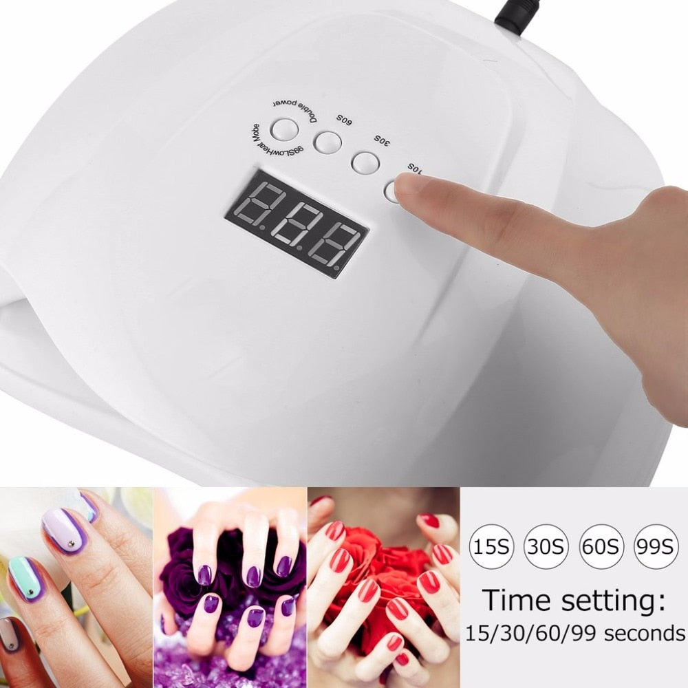 Pro Gel Polish LED Nail Dryer Lamp Motion Infared Sensor 36 LED/UV Curing Lamp with LCD Screen Timer Setting JP US EU UK Plug - ebowsos