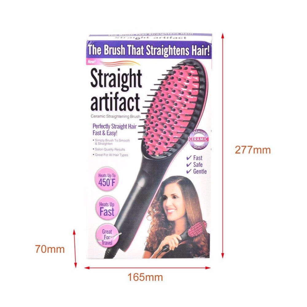 Professional LCD Display Fast Hair Straightener Comb No Harm Hair Electric Smooth Hair Straight Brush for Salon Styling Tool - ebowsos