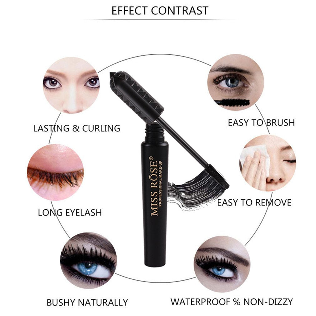 Professional Make Up Black Waterproof Mascara Natural Curl Eyelash Mascara 3D Mascara Eyes Makeup - ebowsos