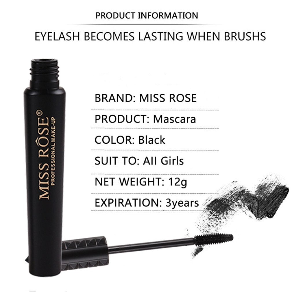 Professional Make Up Black Waterproof Mascara Natural Curl Eyelash Mascara 3D Mascara Eyes Makeup - ebowsos