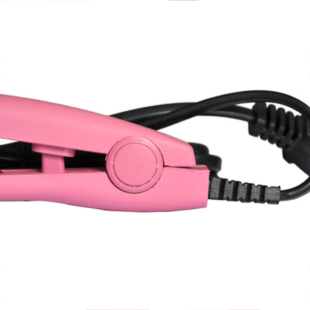 Professional Mini hair straightener Iron Pink Ceramic Electronic Hairs Straightening styling tools Home Use Big Sale - ebowsos