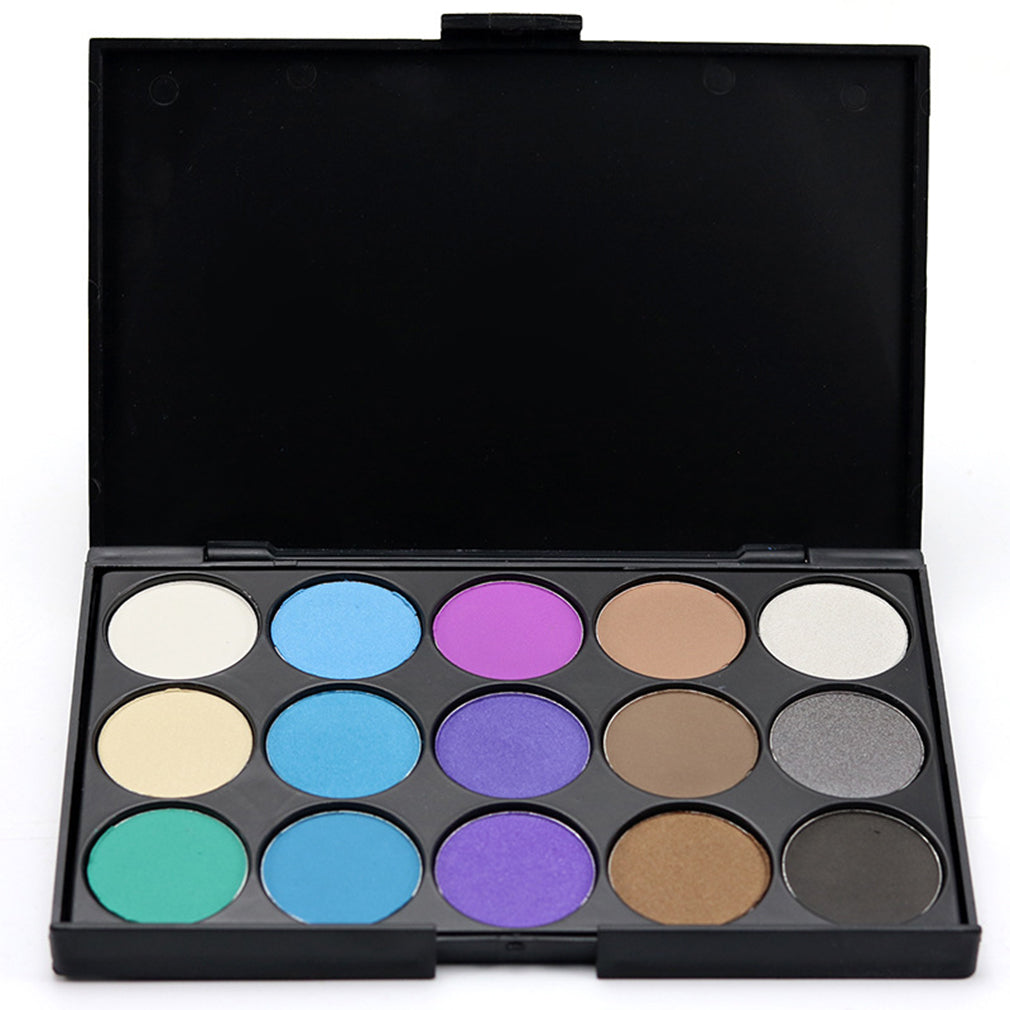Professional Women Facial Makeup Cosmetic Eyeshadow Palette 15 Colors Smoky Natural Long Lasting Eye shadow Palette Top Quality - ebowsos