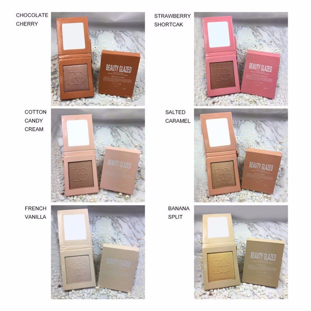 Professional Women Facial Makeup Highlighter Powder Natural Long Lasting Cosmetic Beauty Face Base Palette Highlight Powder - ebowsos