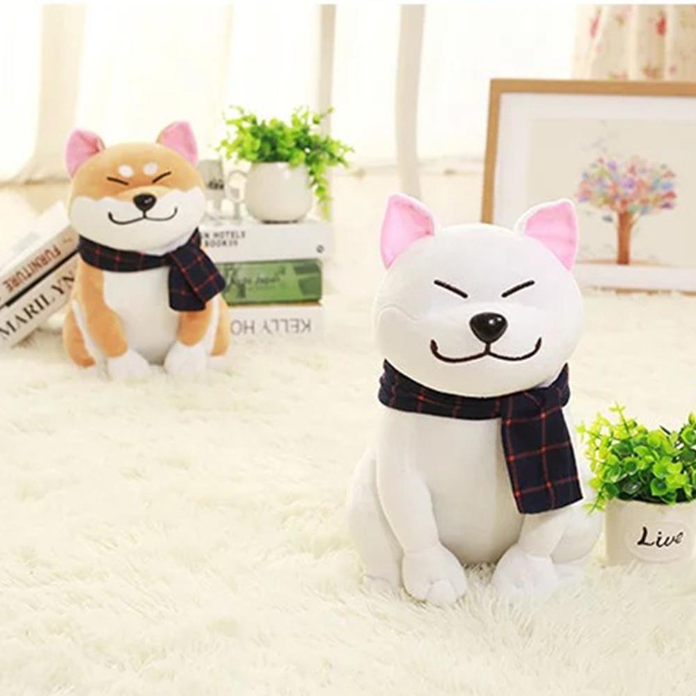 Promotion Lovely Wear Scarf Dog Plush Toys Cute Dog Cloth Doll Children for Birthday Xmas Gift Dropshipping-ebowsos