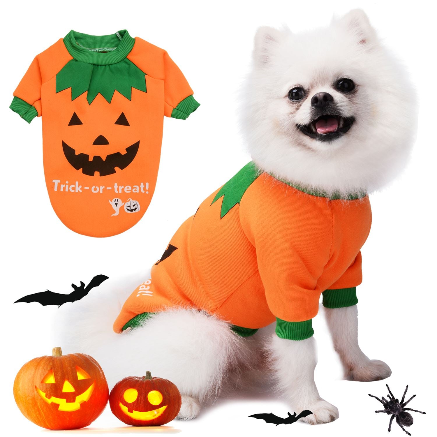 Pure Cotton Pet Costume Novelty Pumpkin Pet Apparel Cat Dog Costume Dog Sweatshirt For Halloween Party Cosplay Dropshipping-ebowsos