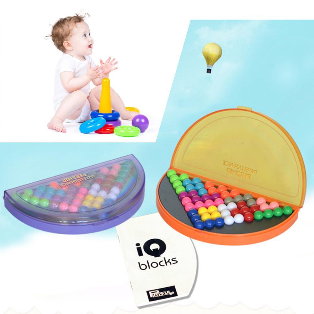 Puzzle Pyramid Plate IQ Logical Mind Game For Children Pyramid Beads Puzzle Brain Teaser Educational Toys-ebowsos