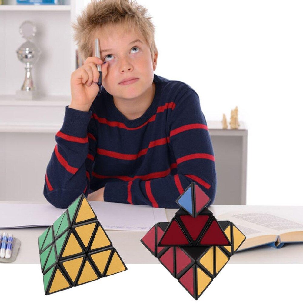 Pyramid Magic Speed Cube pyramid Cubo Magico Professional Puzzle Education Toys for Children-ebowsos