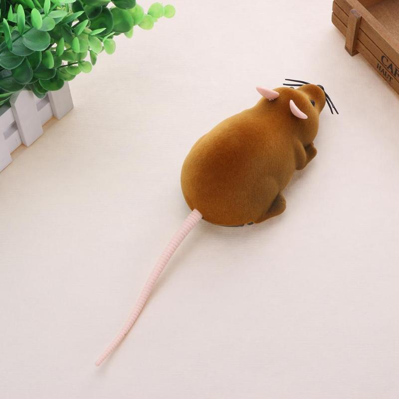 RC Remote Control Rat Mouse Toy For Cat Funny Wireless RC Rat Mice Toy Flocking Tricky Rotation Electronic Mouse Cat Funny Toys - ebowsos