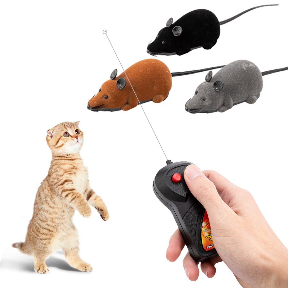 Remote Control Cat Kitten Pet Play Toy Cute Mouse Funny Rat Playing Toys Toy For Cats Dogs Remote Control Rat Funny Toy-ebowsos