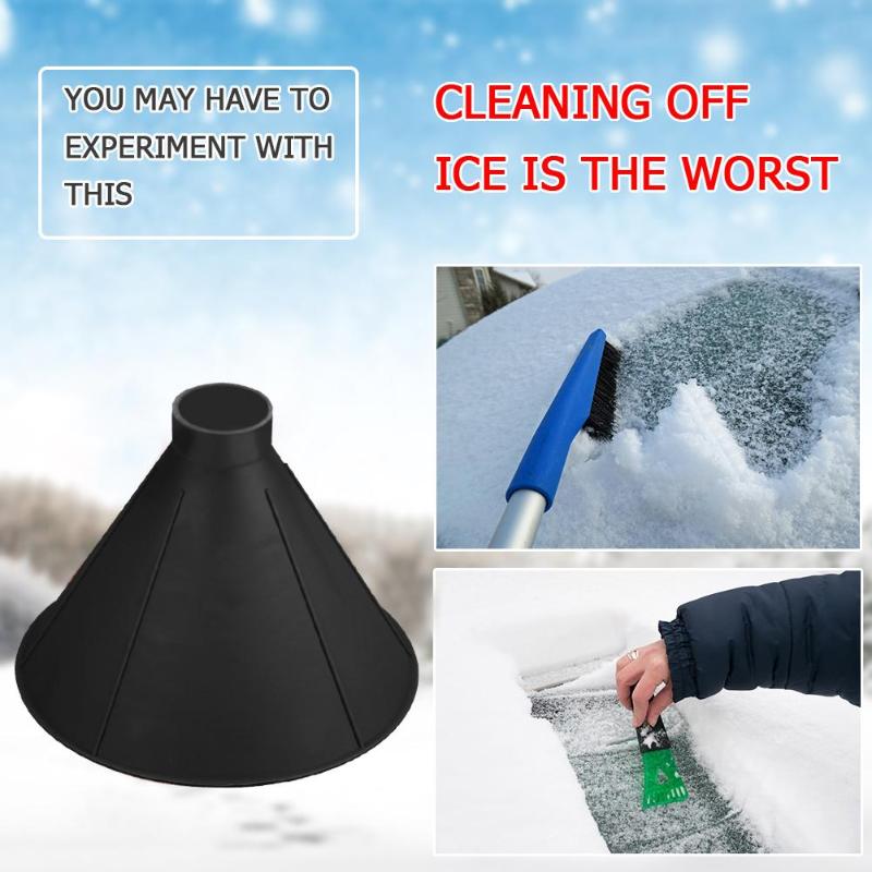 Remover Magic Shovel Cone Shaped Outdoor Winter Car Tool Snow Windshield Funnel Ice Scraper Cleaning Tools for - ebowsos