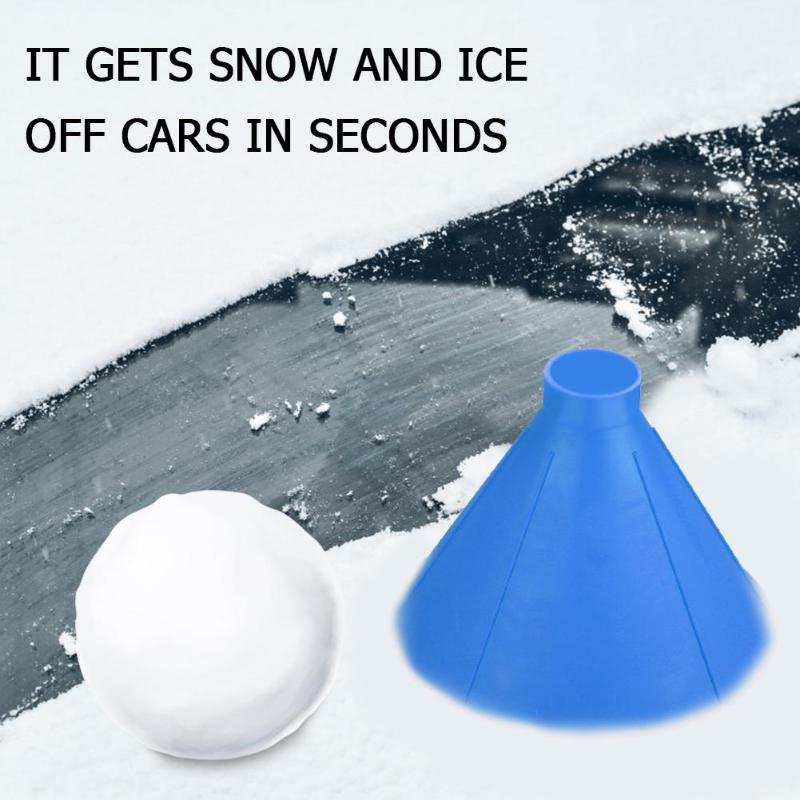 Remover Magic Shovel Cone Shaped Outdoor Winter Car Tool Snow Windshield Funnel Ice Scraper Cleaning Tools for - ebowsos