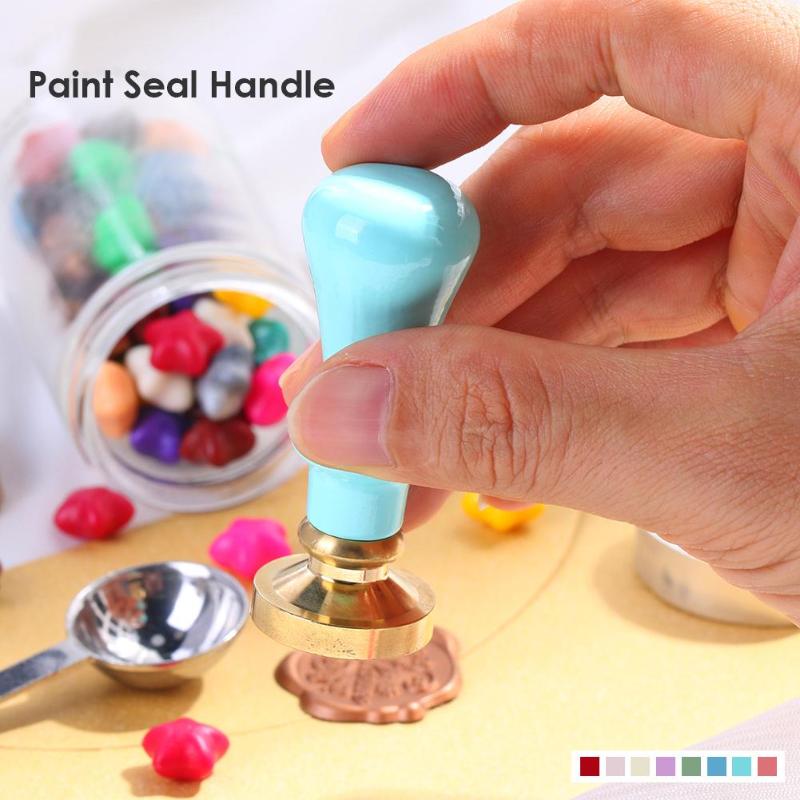 Retro Wax Sealing Stamp Wood Handle Grip Customs Post Stamping Art Decor for Seal Stamp Copper Head High Quality Dropshipping - ebowsos