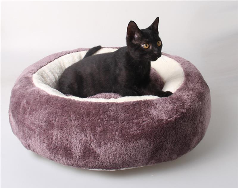 Round Pet Dog Cat Bed Nest Cat Egg Tart Shaped House Winter Warming Dog Bed Pads Anti Skid Super Soft Plush Cat Mats-ebowsos